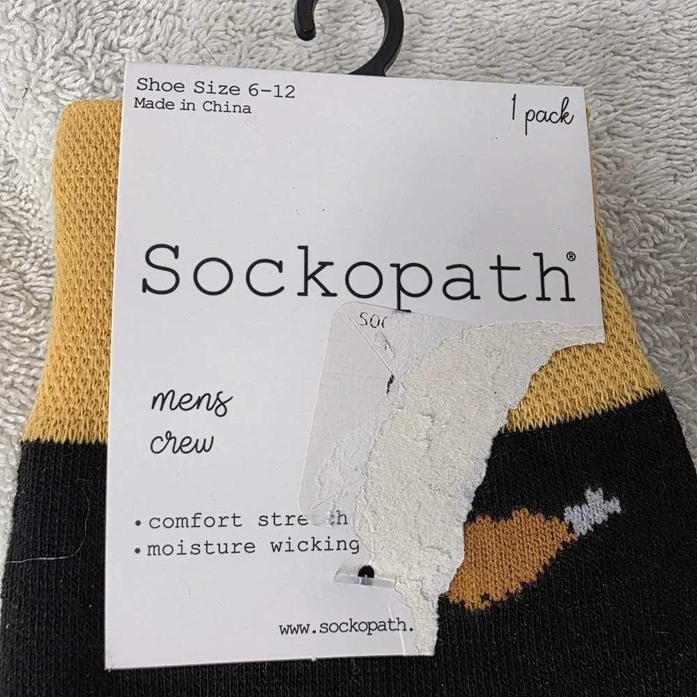 Sockopath Men's Socks Lot - 3 Pairs Chicken Wing Martini Black Fun Gift SZ 6-12